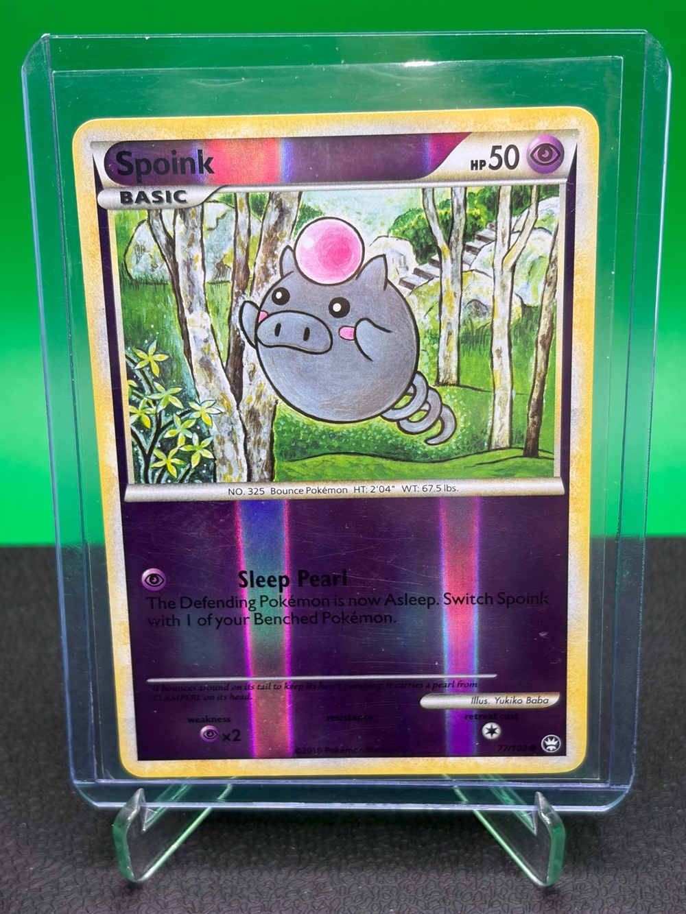 2010 Triumphant Reverse Holo Spoink Pokemon Card